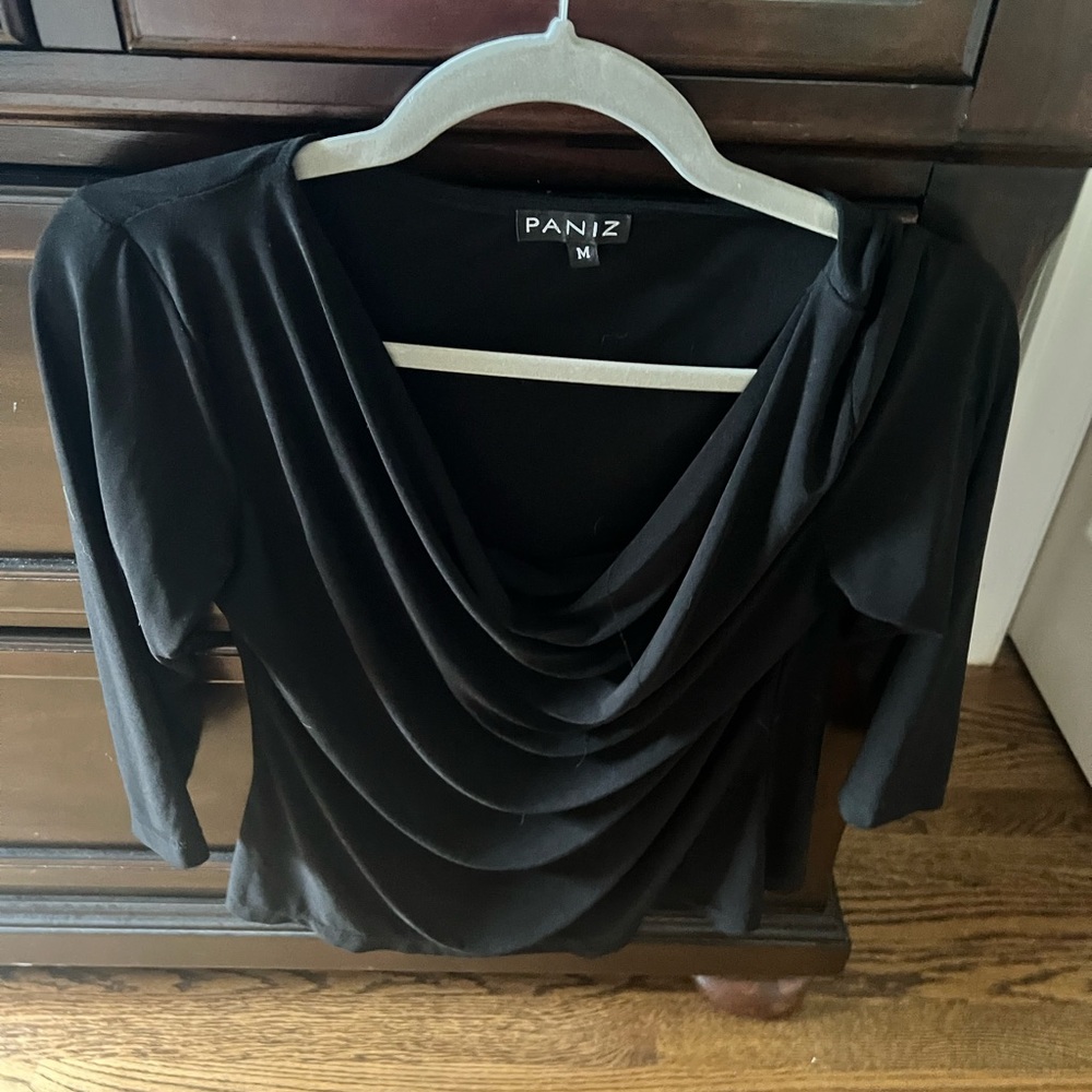 Black dress shirt quart length sleeve